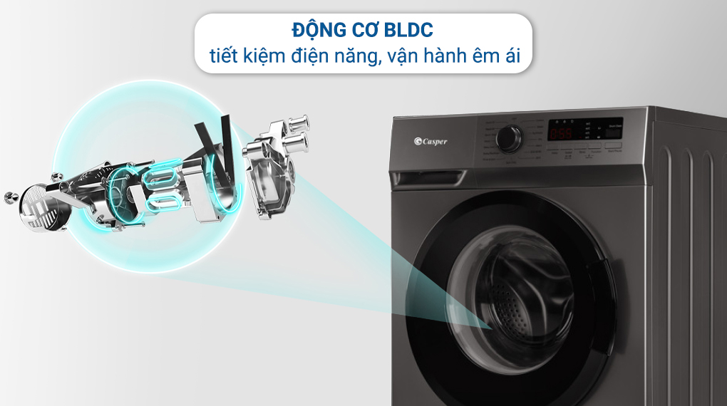 Máy giặt lồng ngang Casper inverter 9 kg WF-9VG1 2023