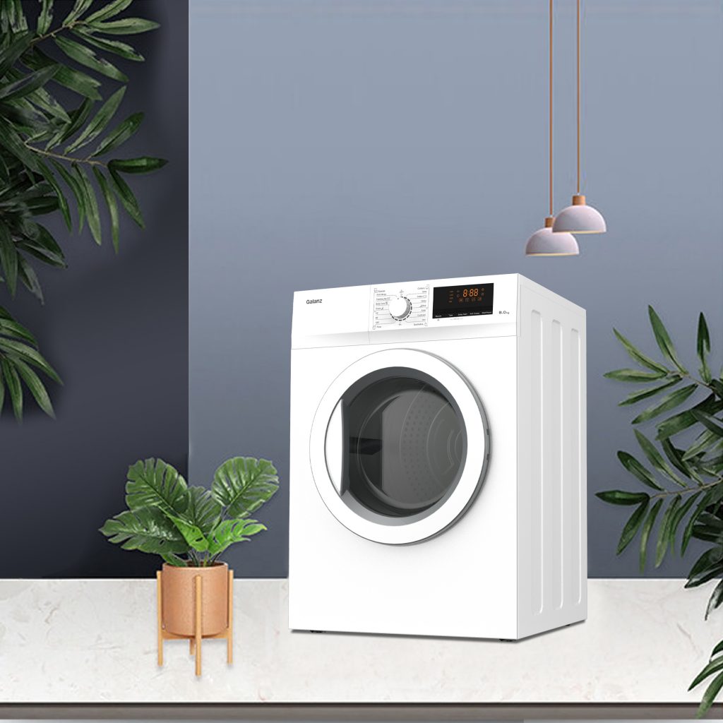 Máy sấy thông hơi Galanz 8kg DV-80T5C(W) công nghệ sấy thông hơi