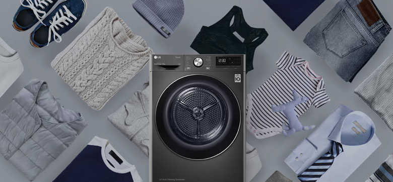 Máy sấy bơm nhiệt LG DUAL inverter 10.5 kg DVHP50B 2023