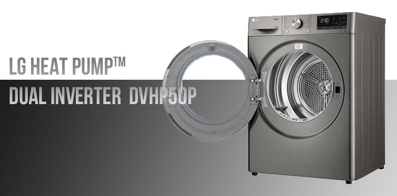 Máy sấy bơm nhiệt LG DUAL inverter 10.5 kg DVHP50P 2023 