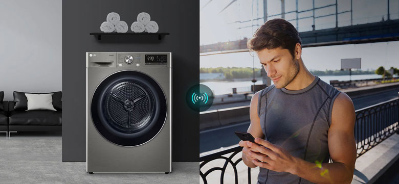 Máy sấy bơm nhiệt LG DUAL inverter 10.5 kg DVHP50P 2023