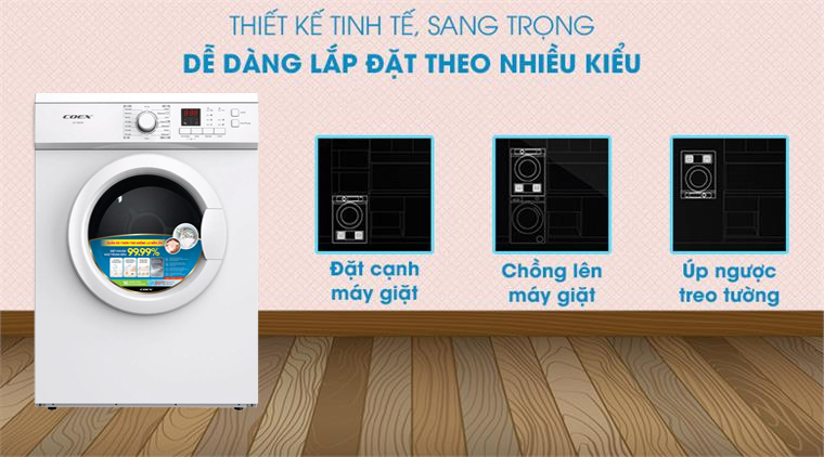 Máy sấy quần áo thông hơi Coex 7,2kg CD-70AVW