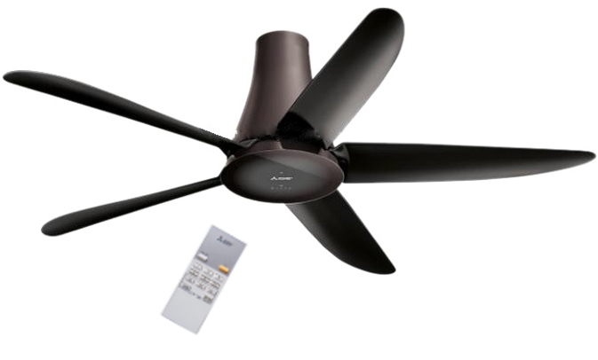 Quạt trần 5 cánh Mitsubishi C56-RW5 CY-xám đậm giá tốt