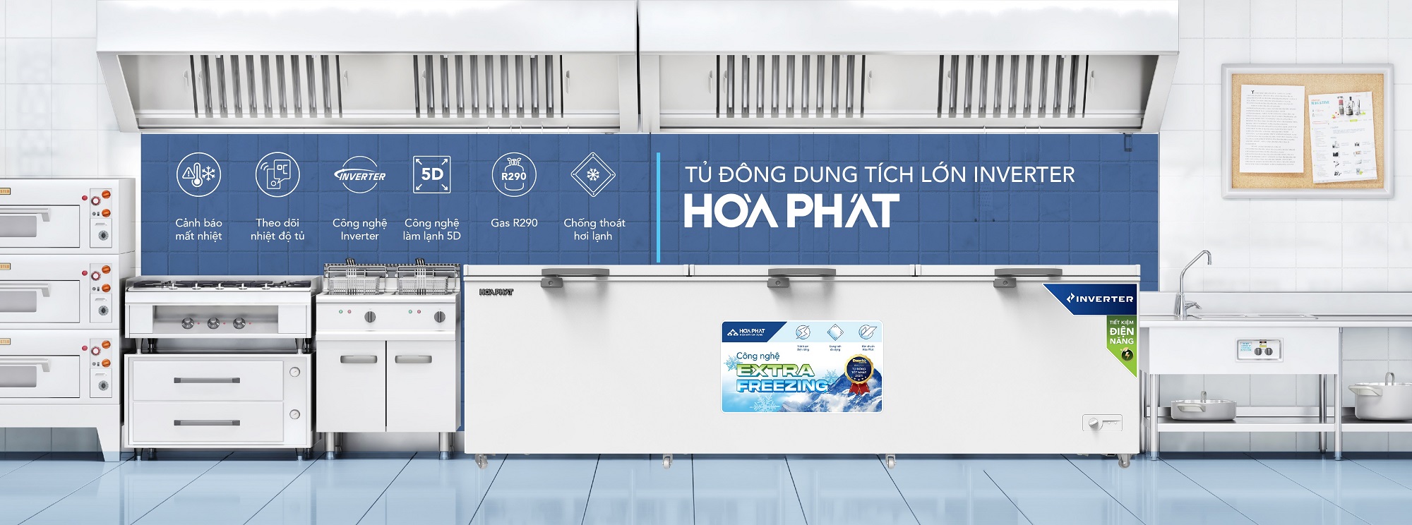 Tủ đông Hòa Phát inverter 3 cánh 1190 lít HPF AD81190