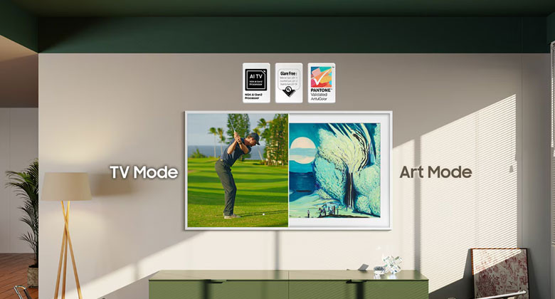 Samsung QA75LS03F - Màn hình QLED chuẩn 4K sắc nét với tấm nền chống phản sáng