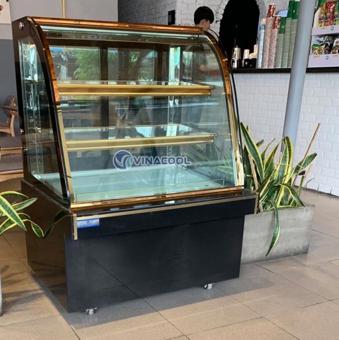 Tủ trưng bày bánh kính cong cho quán cafe DH-900 giá rẻ