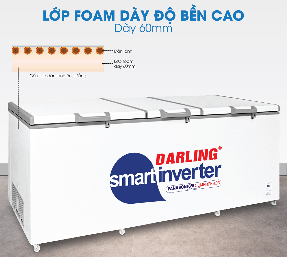 Tủ đông Darling Smart Inverter 1400 lít DMF-1279ASI