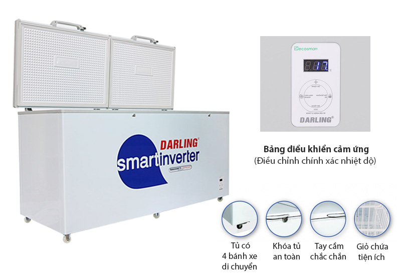 Tủ đông Darling Smart Inverter 1000 lít DMF-1079ASI
