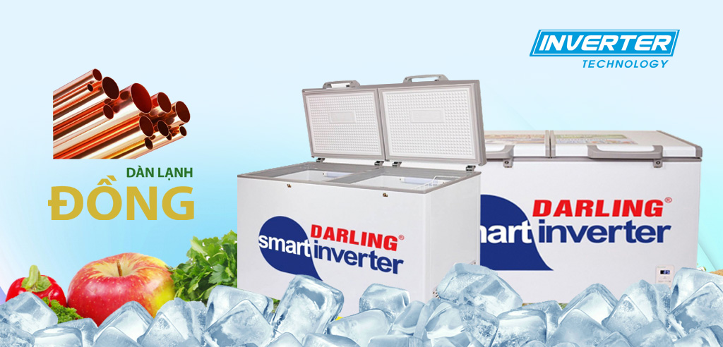 Tủ đông Darling 450 lít inverter DMF-4699WSI-2 thông minh