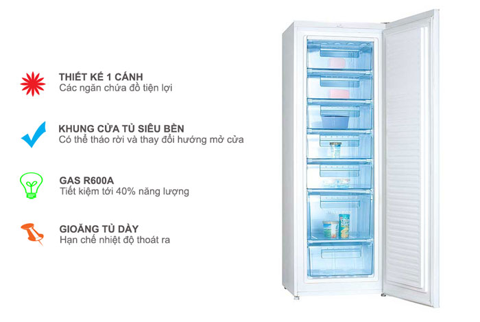 Tủ đông đứng 250 lít Alaska IF-25