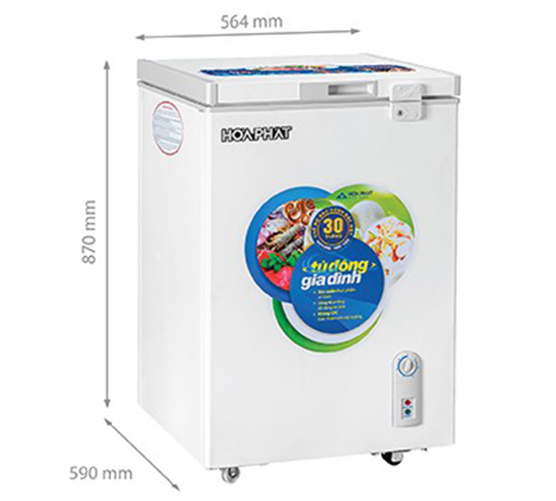 Tủ đông Hòa Phát HCF106S1Đ 107 lít giá rẻ