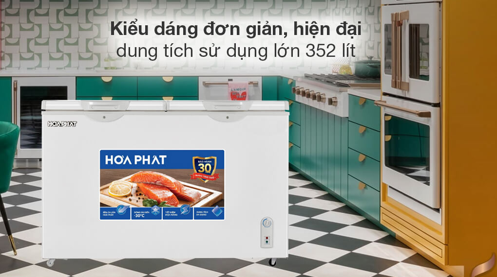 Tủ đông Hòa Phát 2 cánh 352 lít HPF-AD6352 giá rẻ