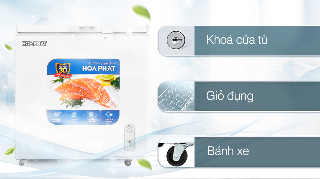 Tủ đông Hòa Phát 1 ngăn 162 lít HPF AD6162