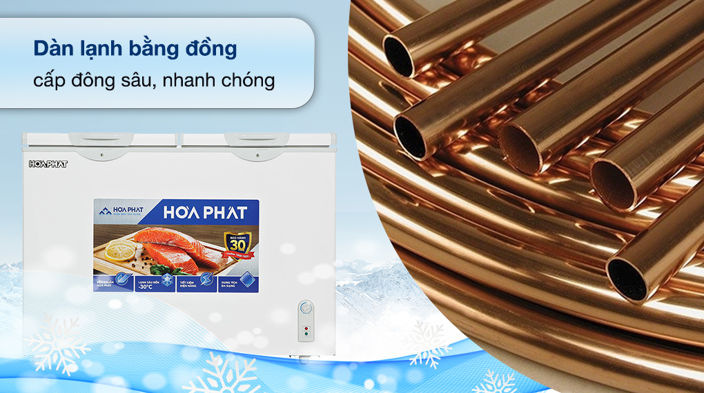 Tủ đông Hòa Phát 2 ngăn 245 lít HPF BD6245 giá rẻ