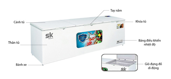 Tủ đông Sumikura inverter 1 ngăn 1350 lít SKF-1350SI giá tốt