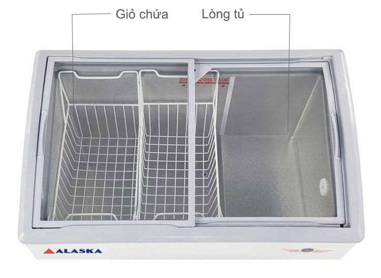 Tủ đông kính cong Alaska KC-310 dung tích 310 lít