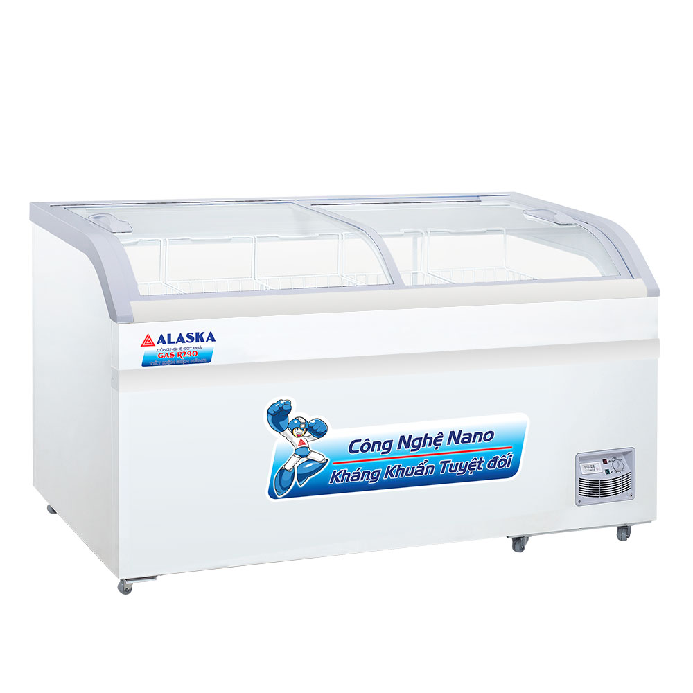 Tủ đông kính cong 2 cánh Alaska KC-395 395 lít