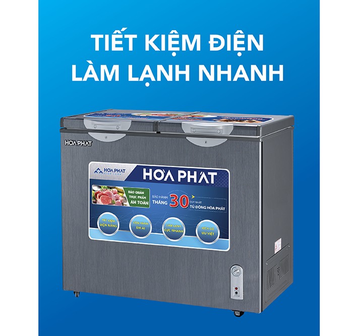 Tủ bảo quản Hòa Phát 205 lít HCF-506S2Đ2(SH) 2 ngăn đông, mát giá rẻ