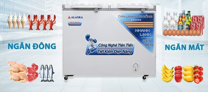 Tủ đông mát Alaska ngăn đông lớn BCD-3571 giá tốt