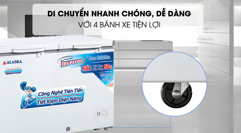 Tủ đông/mát Alaska Inverter 267 lít FCA-4600CI