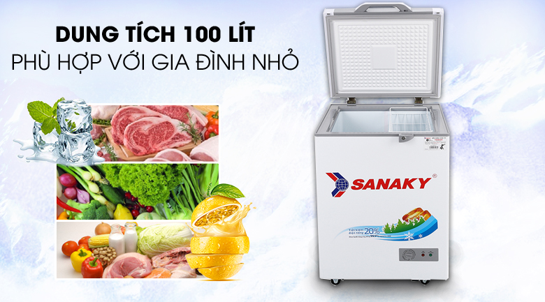Tủ đông Sanaky 100 lít VH-1599HYK giá rẻ