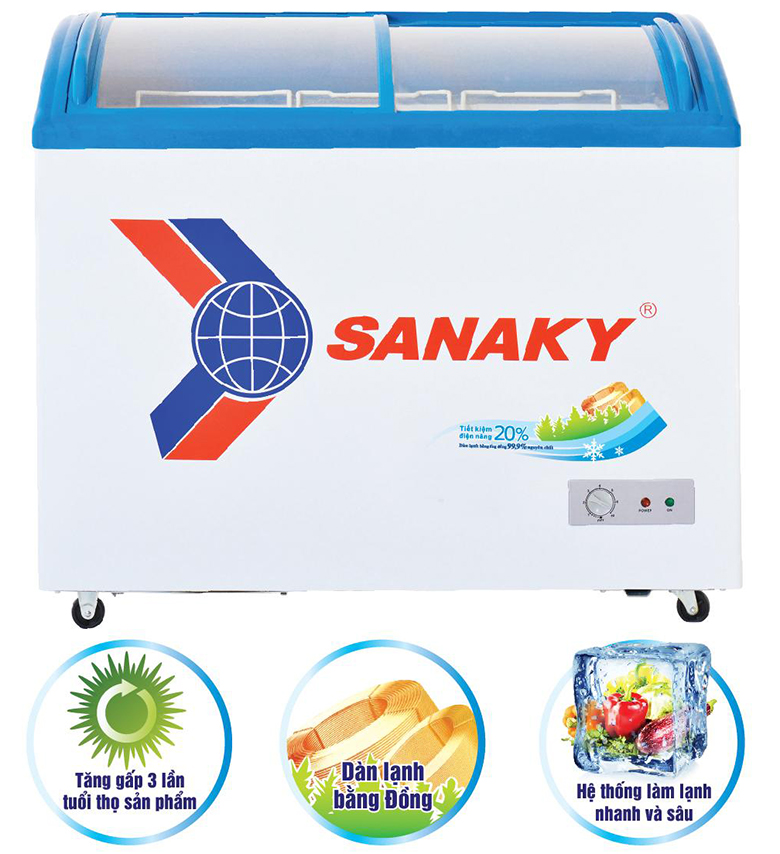 Tủ đông mặt kính 1 ngăn Sanaky VH3899K