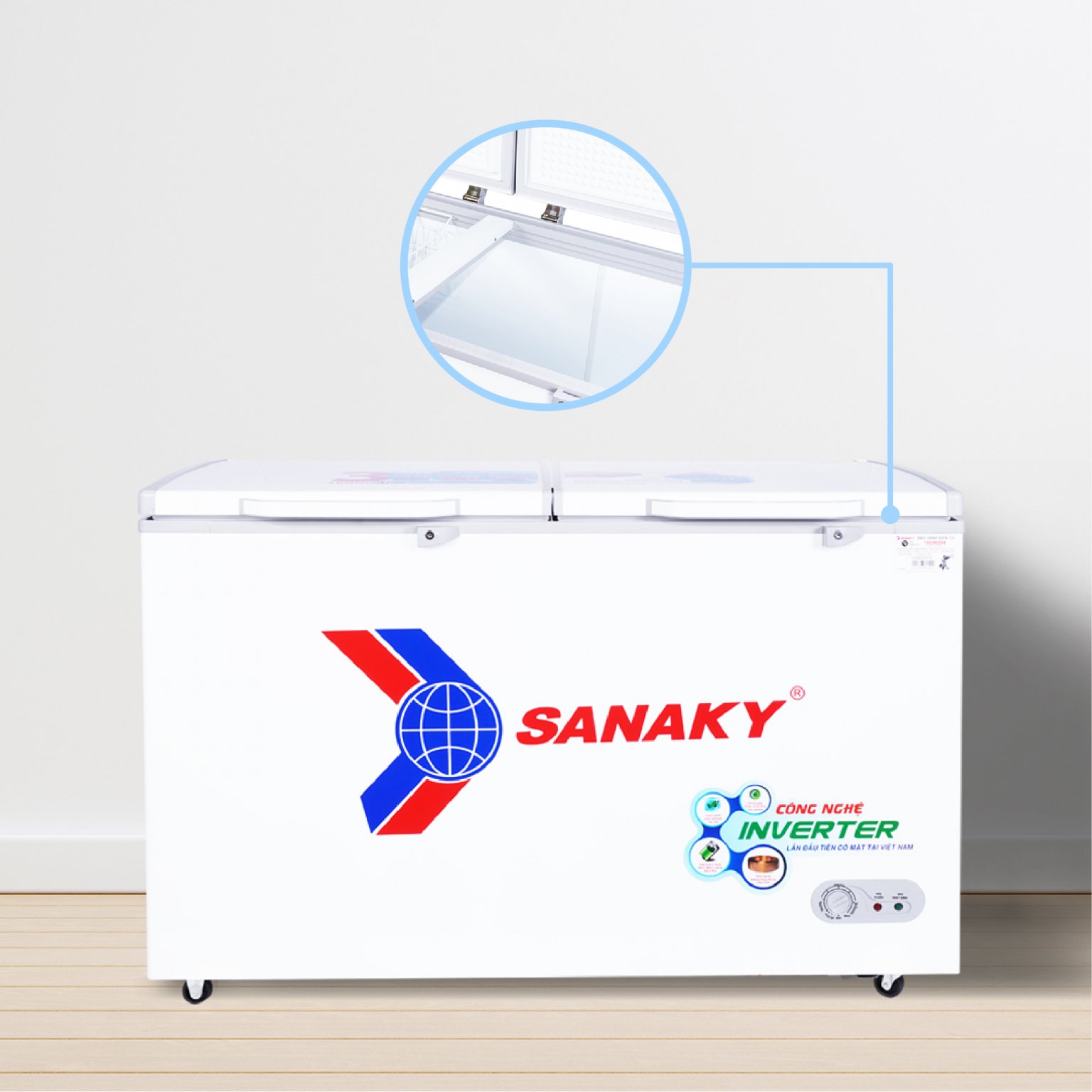 Tủ đông dàn đồng Sanaky 410 lít inverter VH-5699HY3 giá rẻ