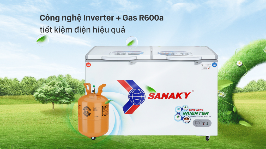 Tủ đông Sanaky inverter 365 lít VH-5699W3 giá rẻ