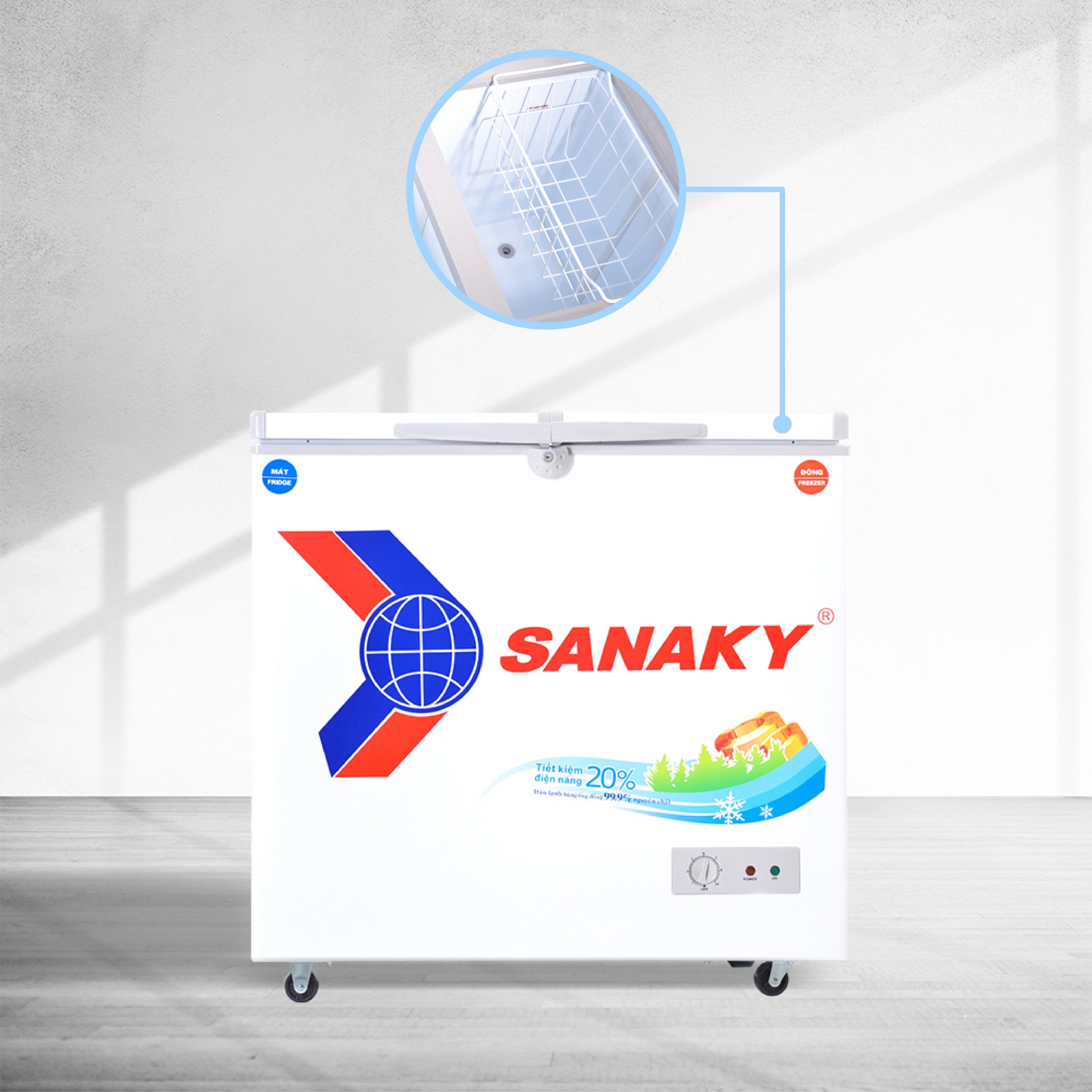 Tủ đông Sanaky 250 lít VH-2299W1 giá rẻ