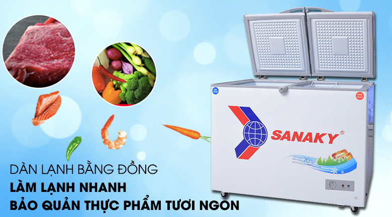 Tủ đông Sanaky 220 lít VH-2899W1 giá rẻ