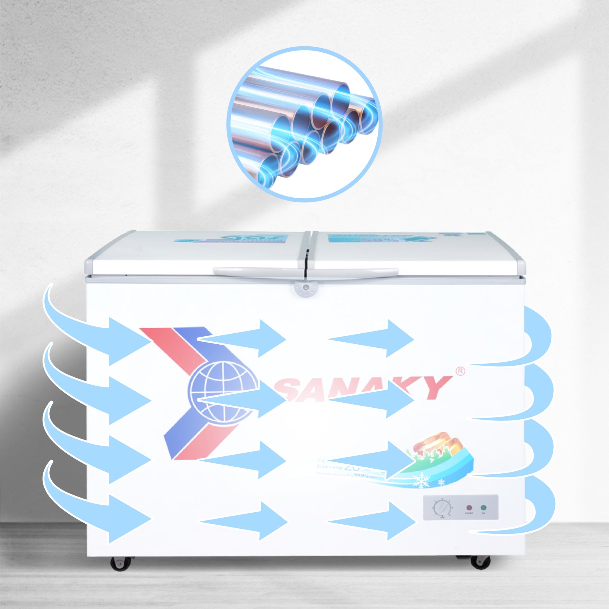 Tủ đông Sanaky 235 lít VH-2899A1 giá tốt