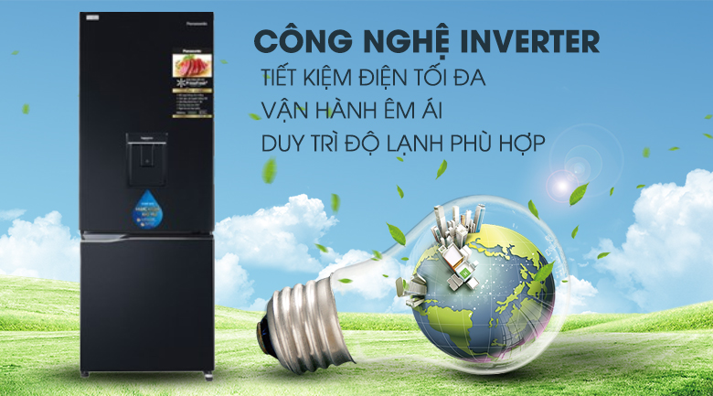 Tủ lạnh Panasonic Inverter 255 lít NR-BV280WKVN 2 cánh