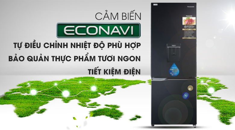 Tủ lạnh Panasonic Inverter 255 lít NR-BV280WKVN 2 cánh