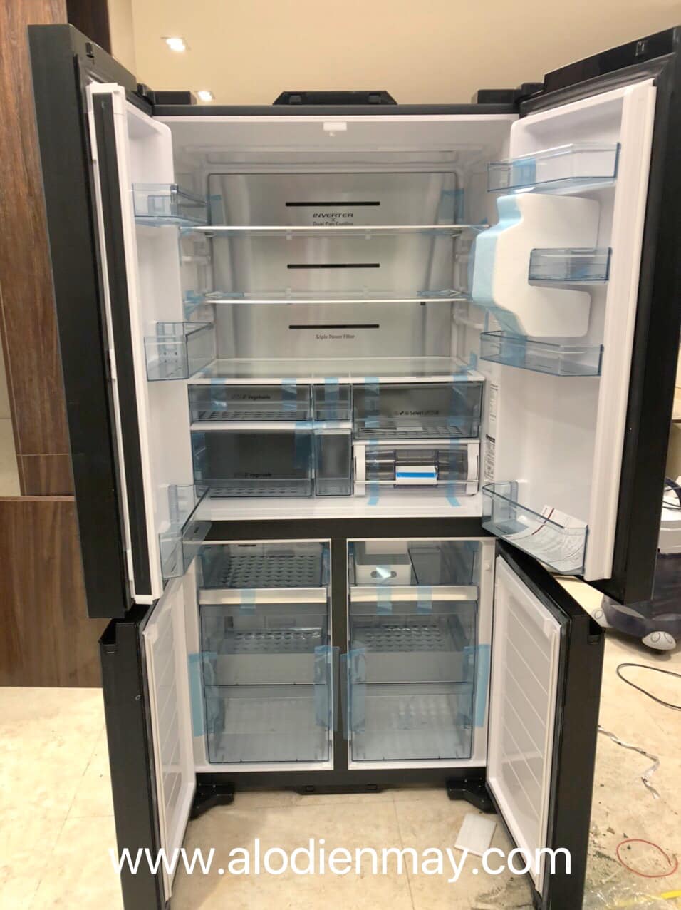 Tủ lạnh inverter Hitachi R-WB640VGV0X (MIR) 4 cửa ngăn đông dưới
