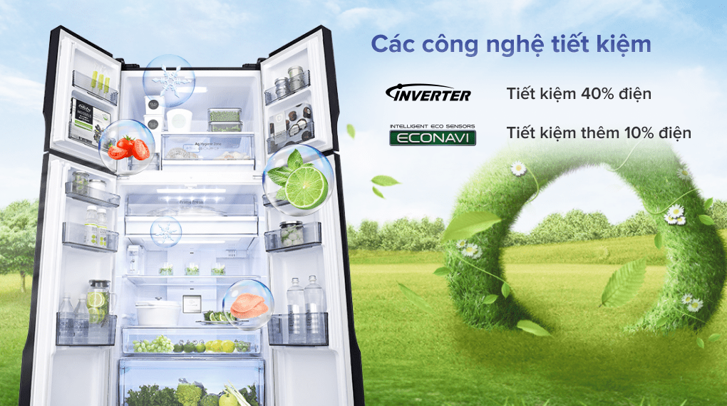 Tủ lạnh Panasonic 550 lít NR-DZ601YGKV 4 cánh