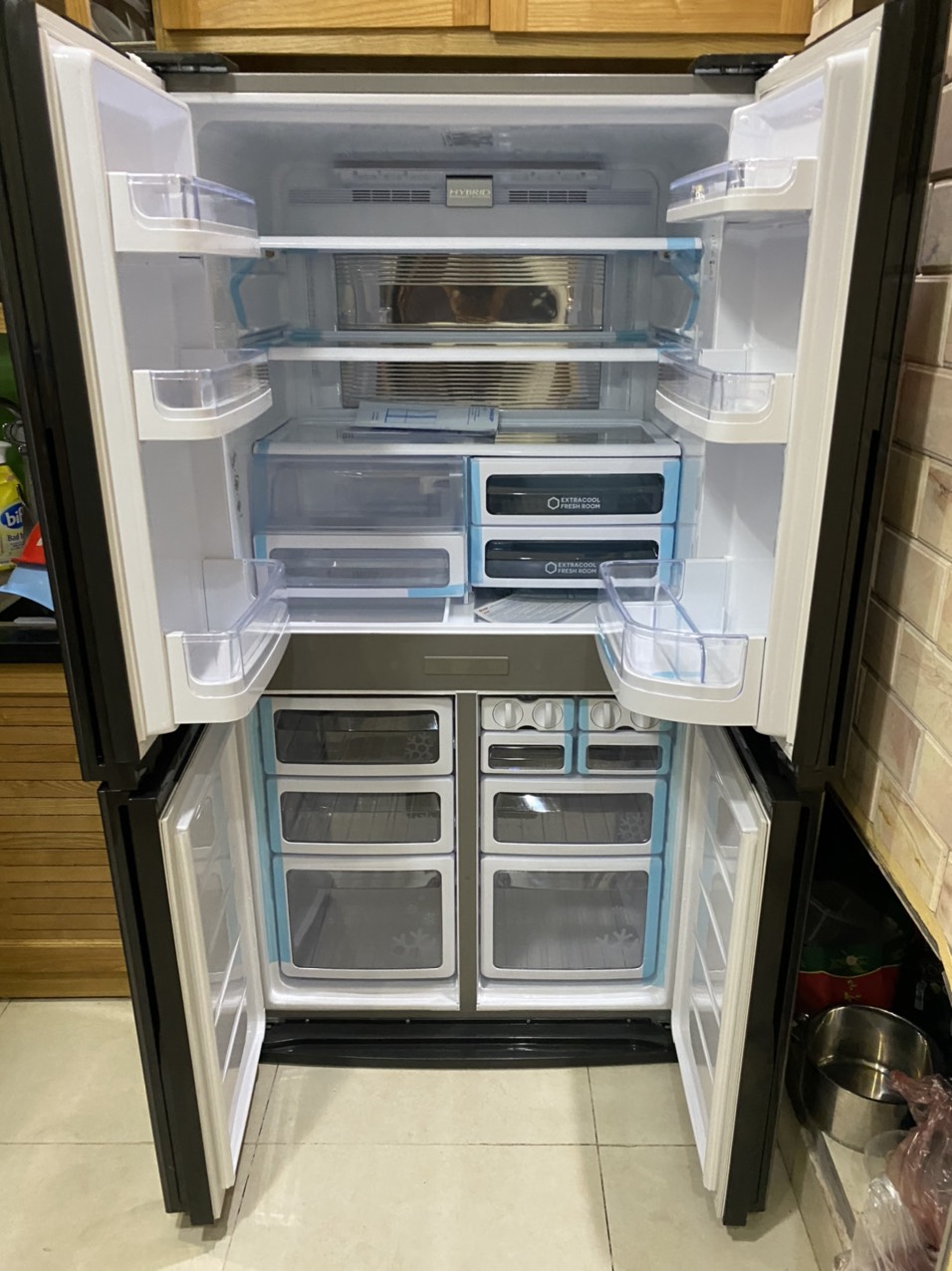 Tủ lạnh 4 cánh Sharp 626 lít inverter SJ-FX630V-ST chính hãng tại Hà Nội