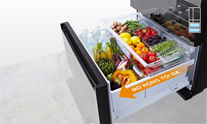 Tủ lạnh Panasonic Inverter 491 lít NR-F503GT-T2 6 cánh màu nâu