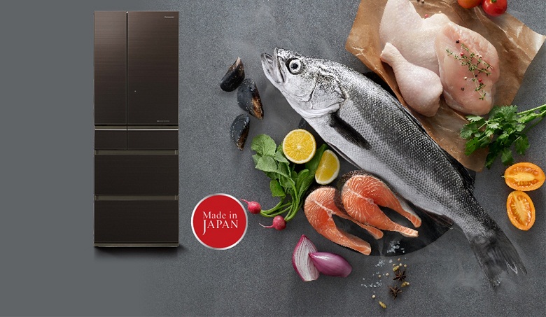 Tủ lạnh Panasonic Inverter 491 lít NR-F503GT-T2 6 cánh màu nâu