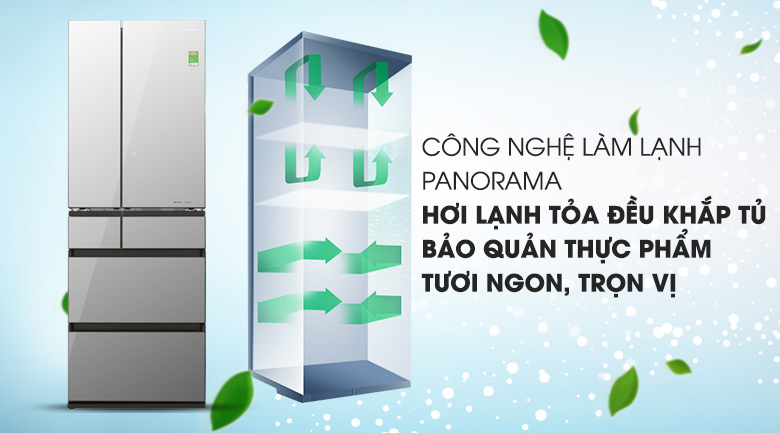 Tủ lạnh Panasonic Inverter 491 lít NR-F503GT-X2 6 cánh gương