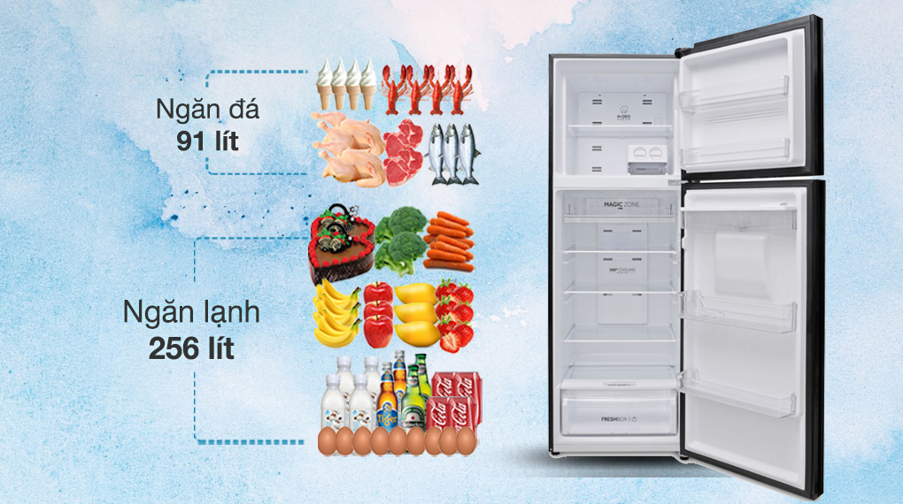 Tủ lạnh Aqua inverter 347 lít AQR-T400FA(WFB) 2023