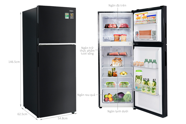 Tủ lạnh Aqua inverter 245 lít AQR-T259FA(FB) giá rẻ