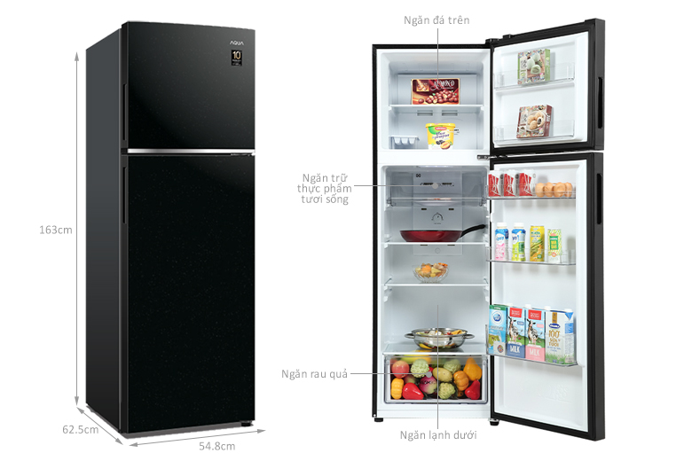 Tủ lạnh Aqua inverter 283 lít AQR-T299FA(FB) giá rẻ