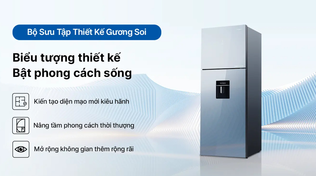 Tủ lạnh Aqua inverter 347 lít AQR-T390FA(WGM) 2023