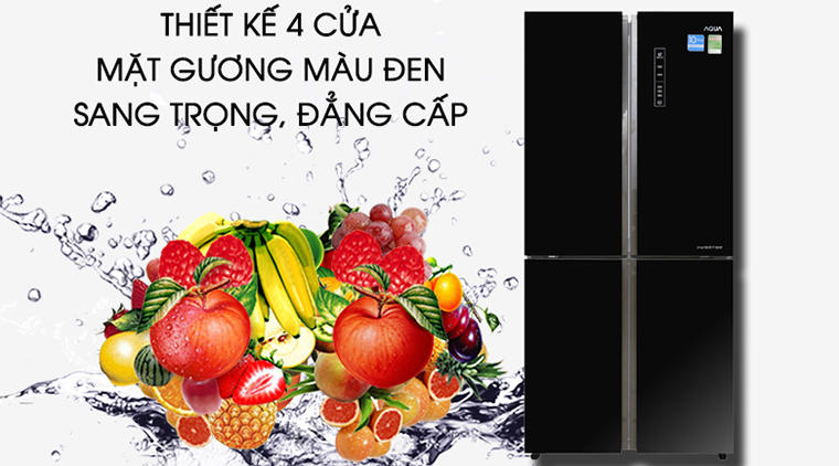 Tủ lạnh Aqua Inverter 456 lít AQR-IG525AM(GB)