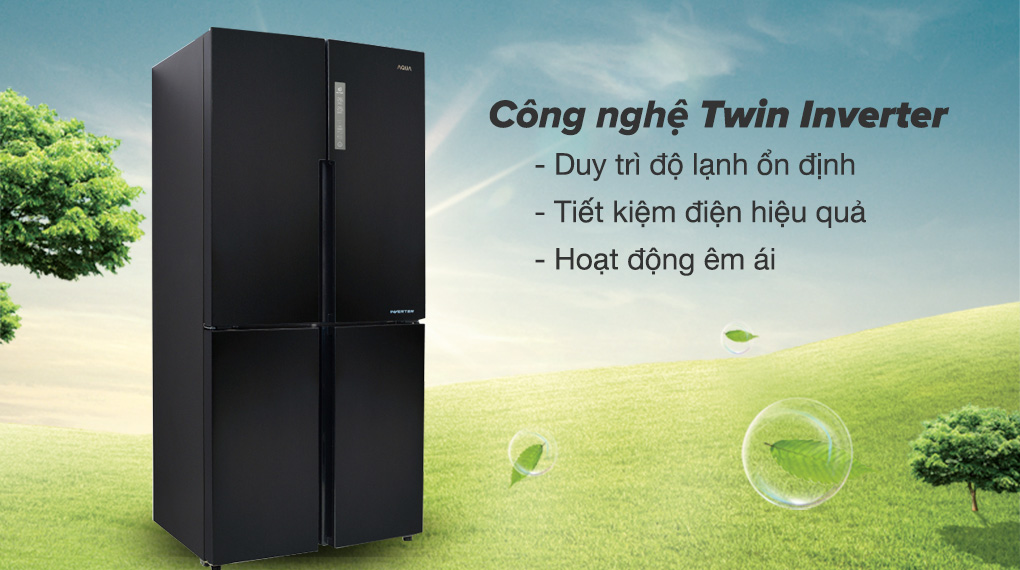 Tủ lạnh Aqua 456 lít inverter AQR-M525XA(FB) model 2022