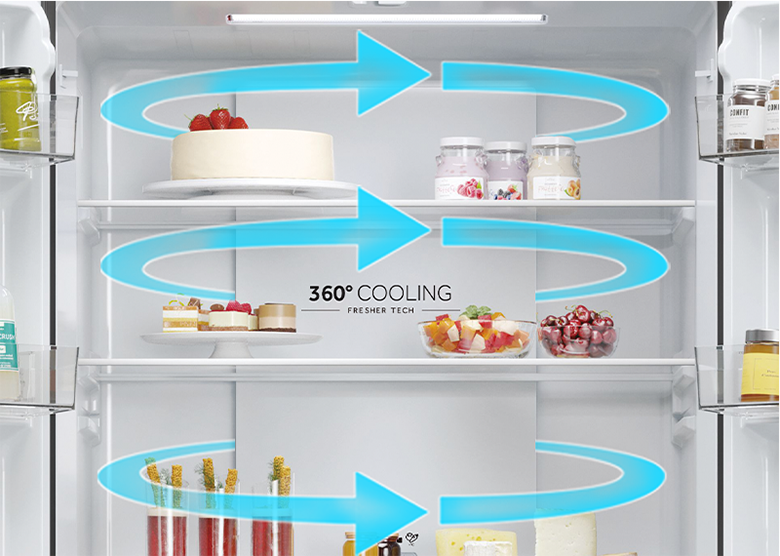 Tủ lạnh Aqua inverter 4 cánh 469 lít AQR-M536XA(SL) 2023