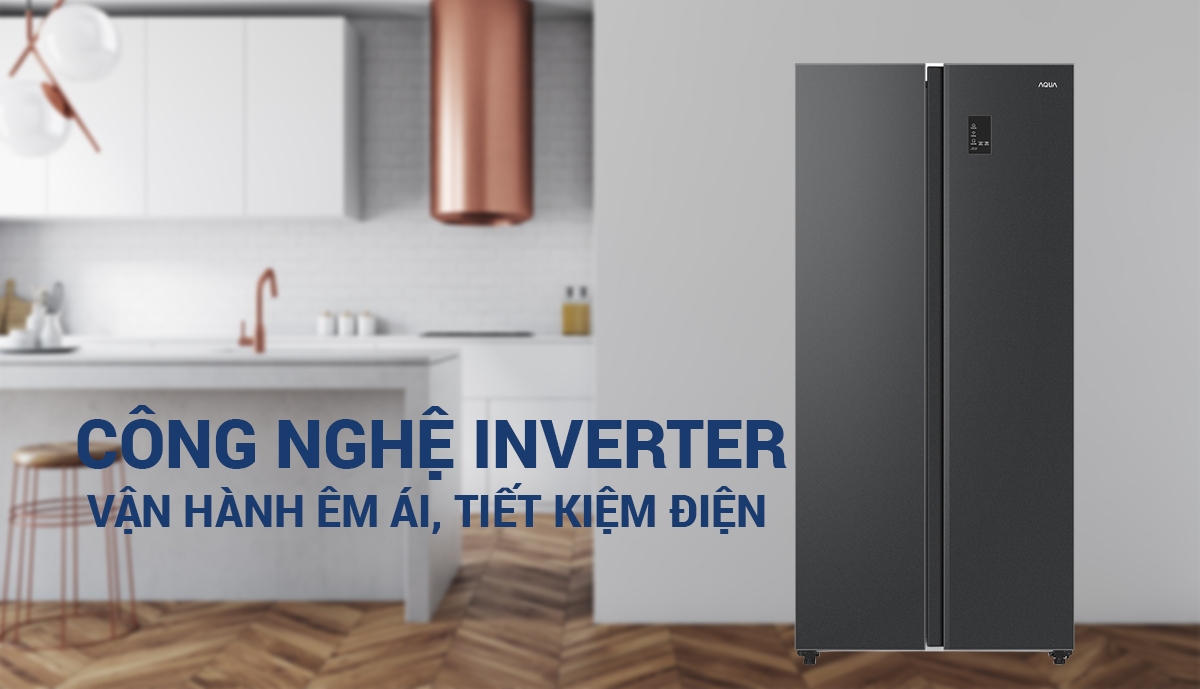 Tủ lạnh Aqua Inverter 480 lít AQR-S480XA(BL)