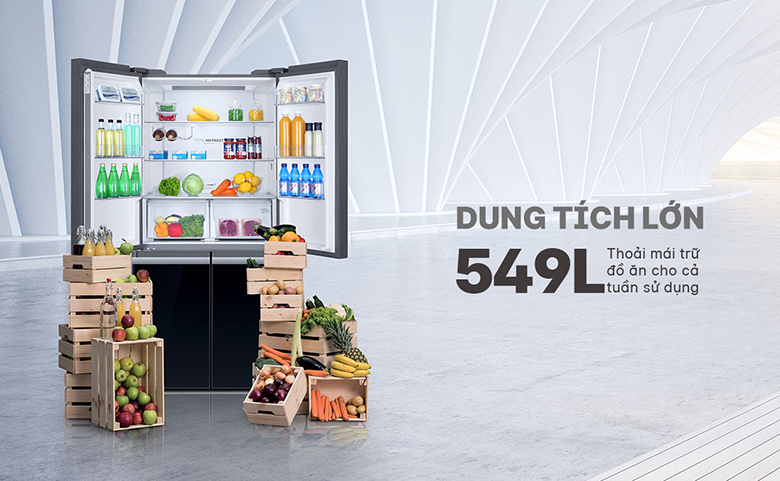 Tủ lạnh 4 cánh Aqua inverter 549 lít AQR-IG636FM(GB) giá tốt