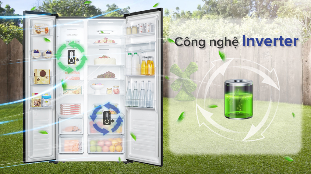 Tủ lạnh Side by Side Casper inverter 550 lít RS-570VBW giá rẻ