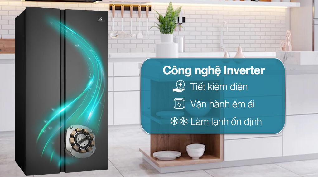 Tủ lạnh SBS Electrolux inverter 624 lít ESE6600A-BVN giá tốt